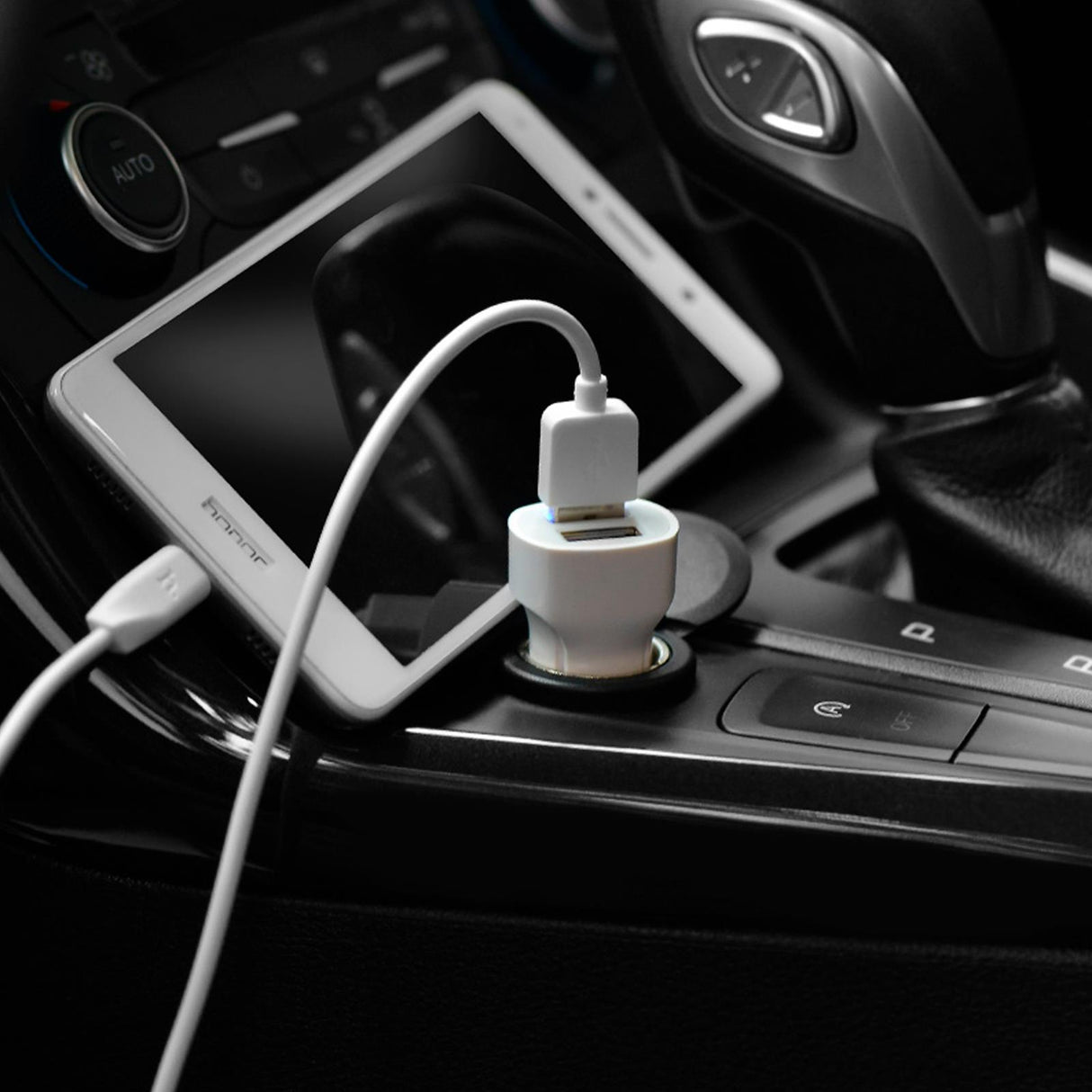 Kfz-Ladegerät Hoco - Z2A microUSB - Weiß