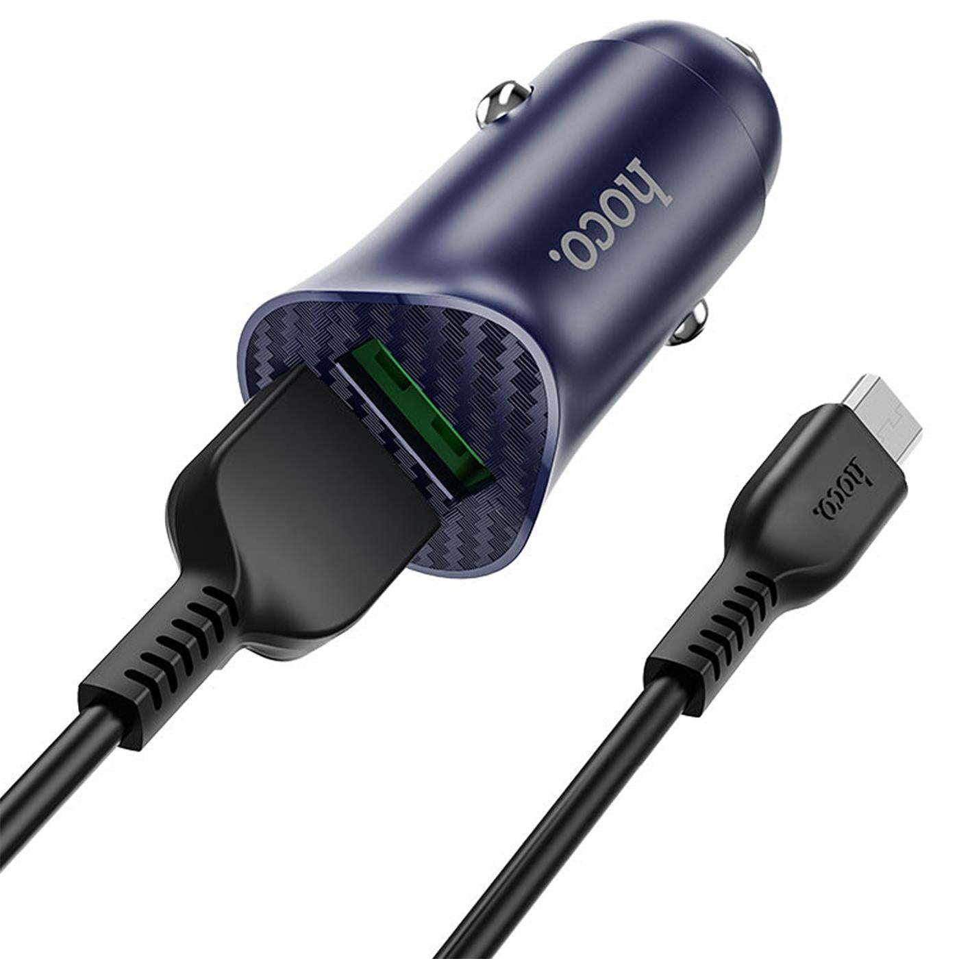 KFZ Schnellladegerät QC 3.0 – Hoco Z39 microUSB Set