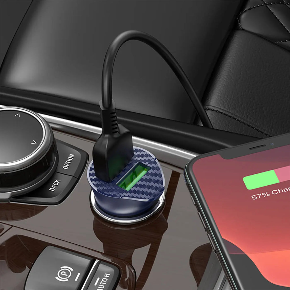 KFZ Ladegerät mit Quick Charge 3.0, 2x USB und USB Kabel