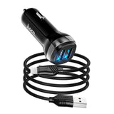 Kfz Ladegerät Set – 2x USB-A mit microUSB Kabel