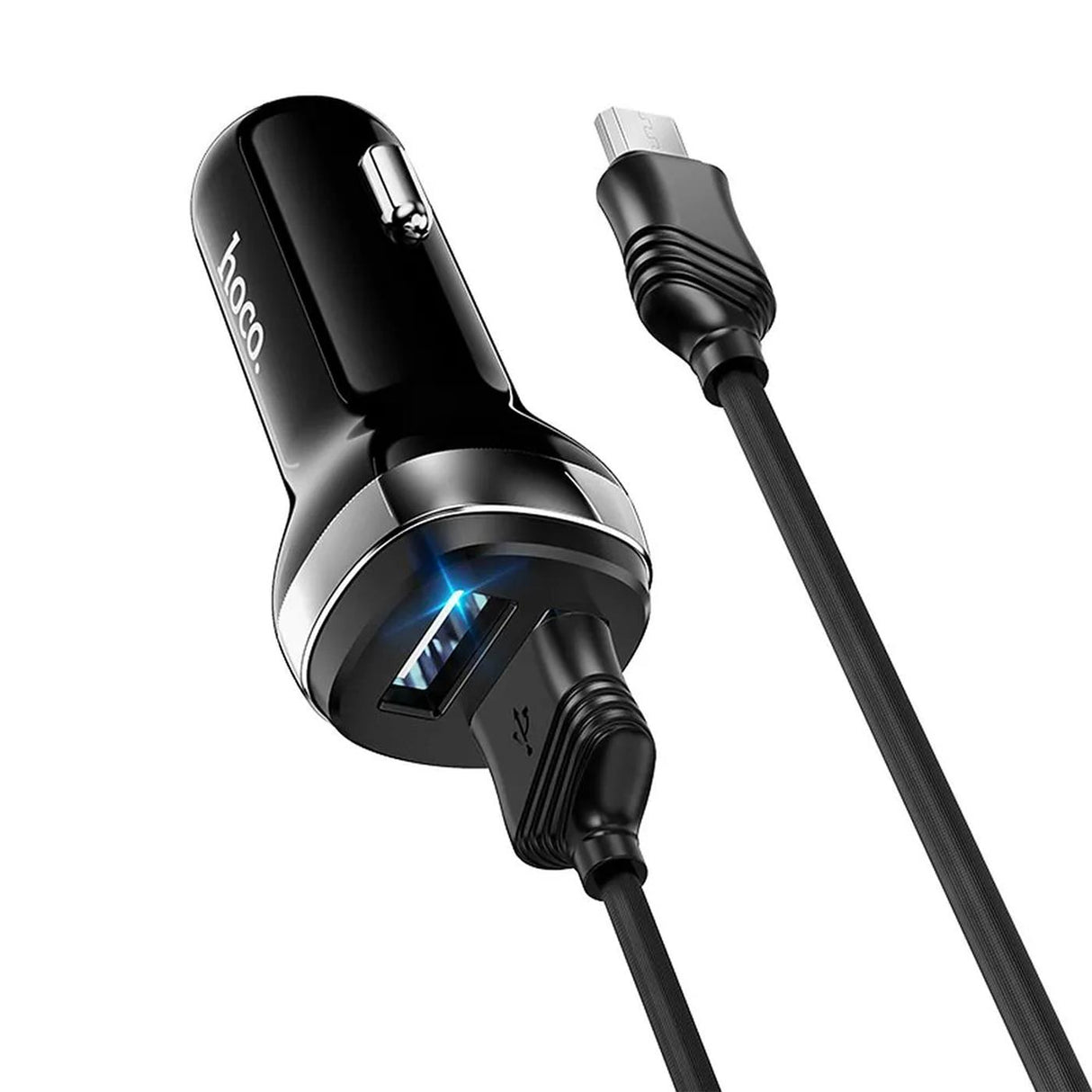 Kfz Ladegerät Set – 2x USB-A mit microUSB Kabel