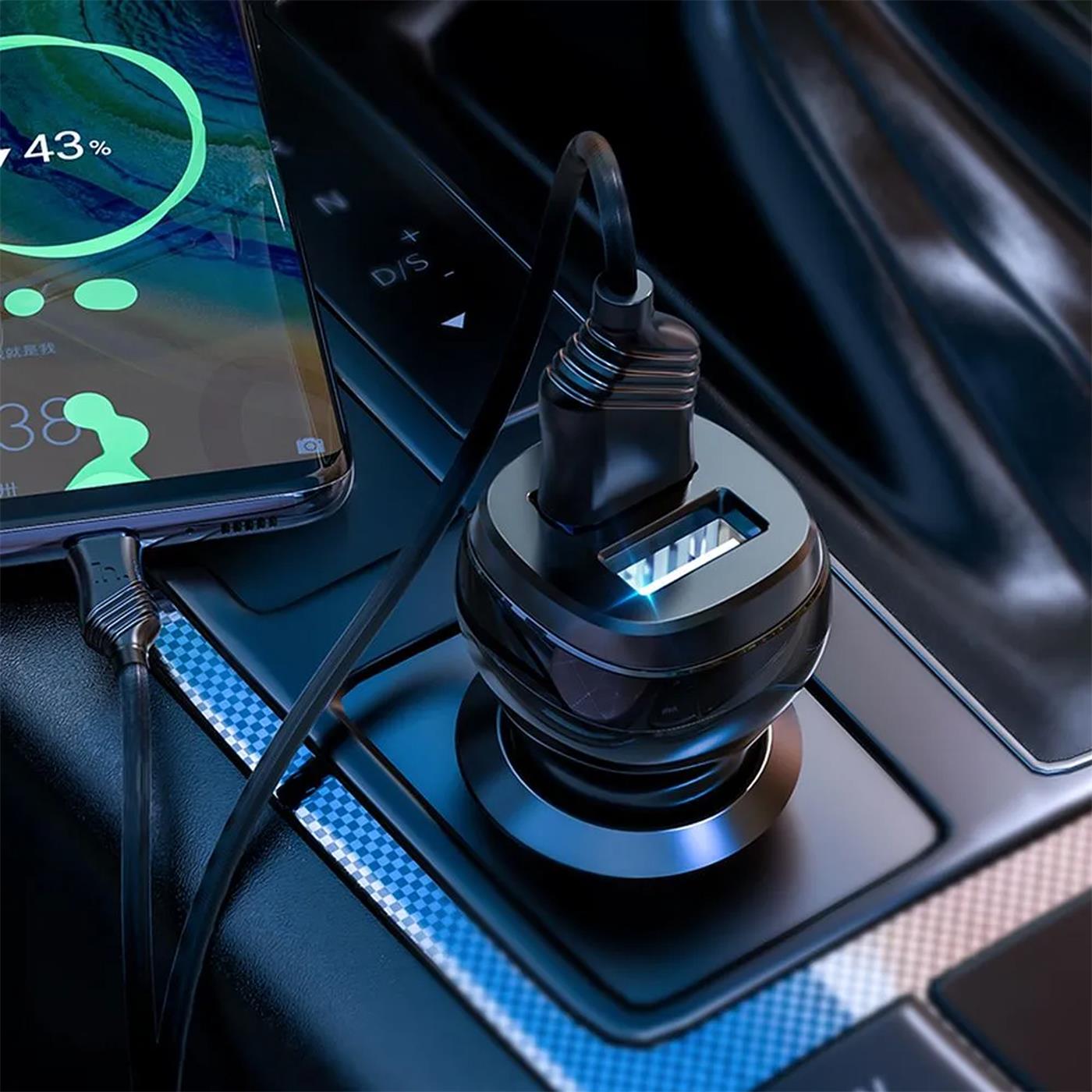 Kfz Ladegerät Set – 2x USB-A mit microUSB Kabel