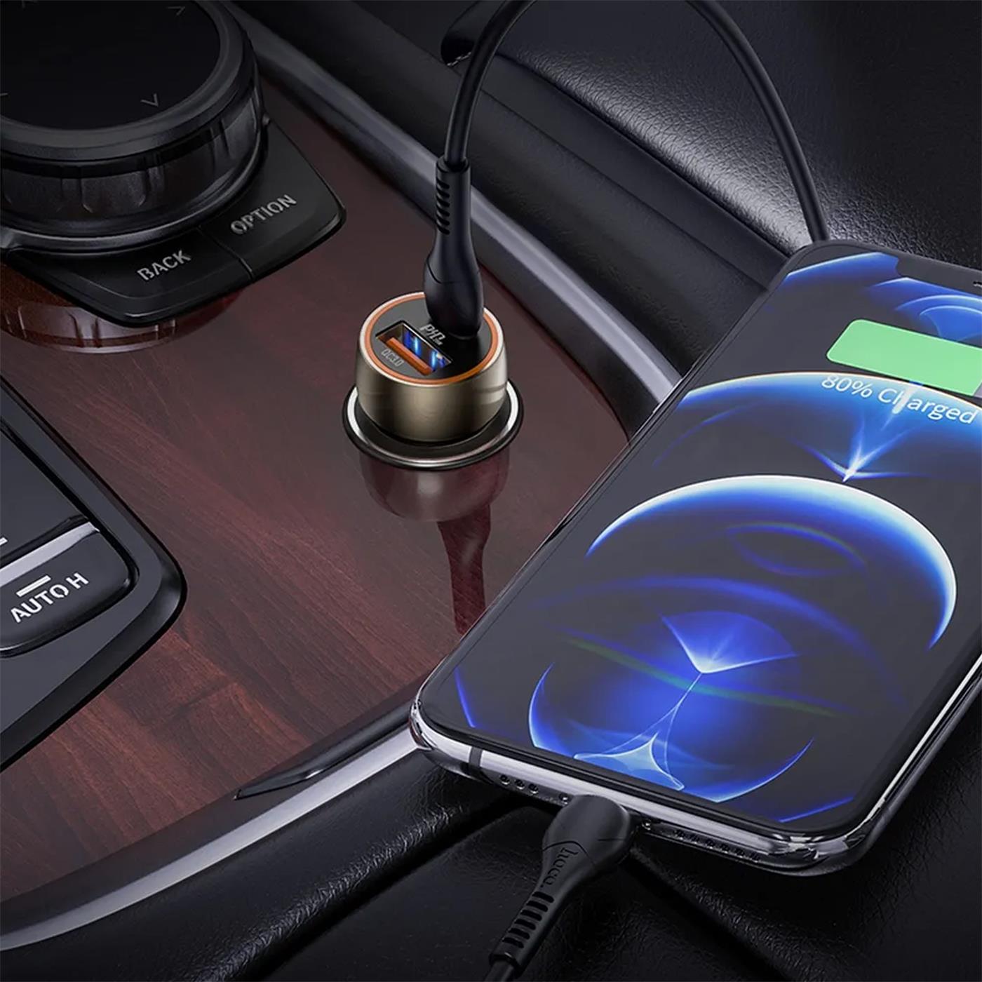 Kfz Ladegerät Schnellladung – USB-C PD & QC 3.0