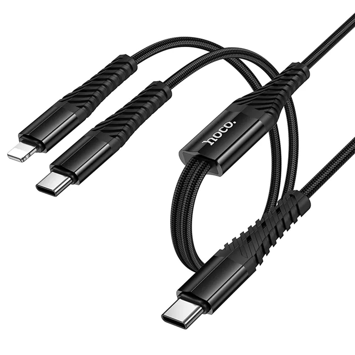 2in1 Ladekabel USB-C – Dual-Anschluss Nylon