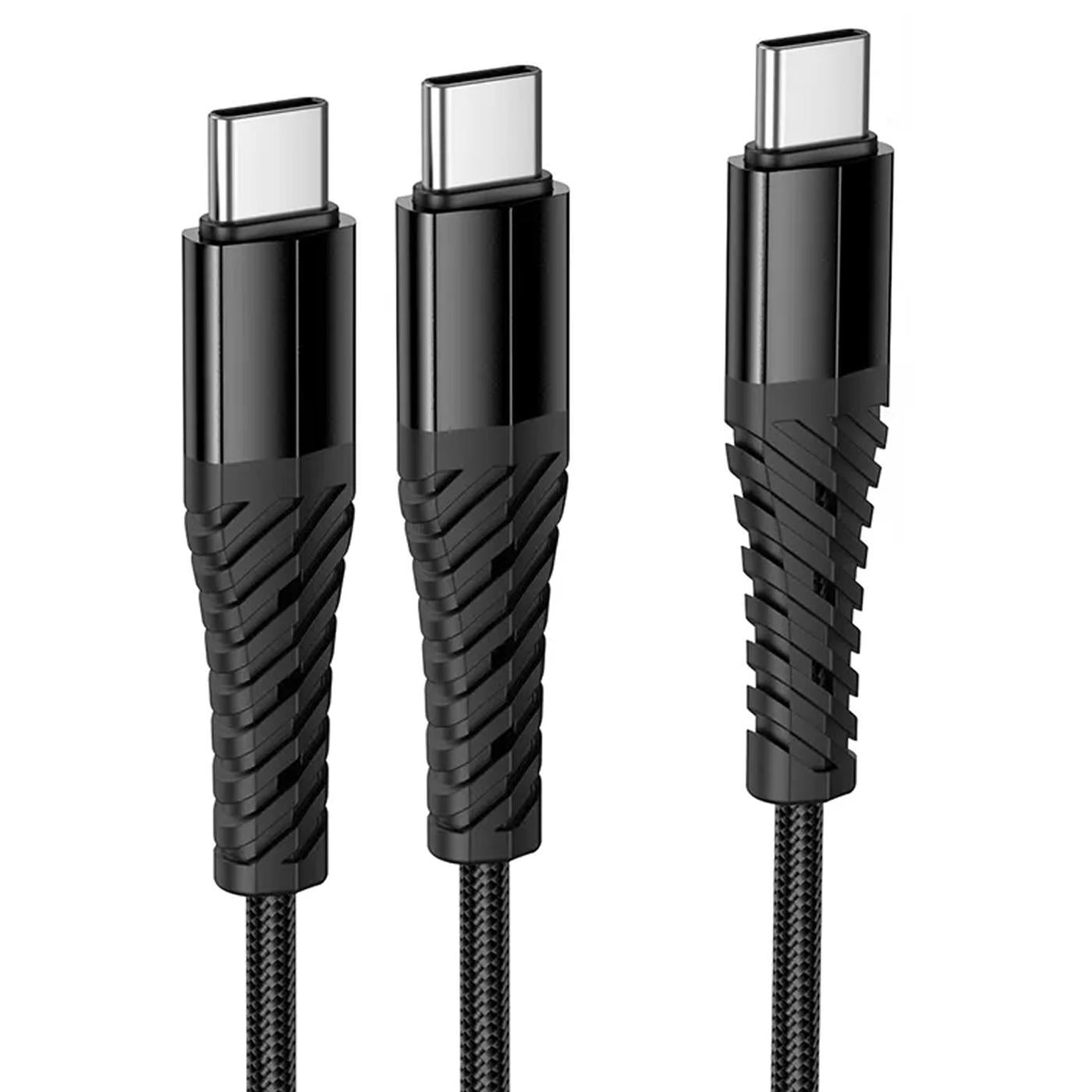 2in1 Ladekabel USB-C – Dual-Anschluss Nylon