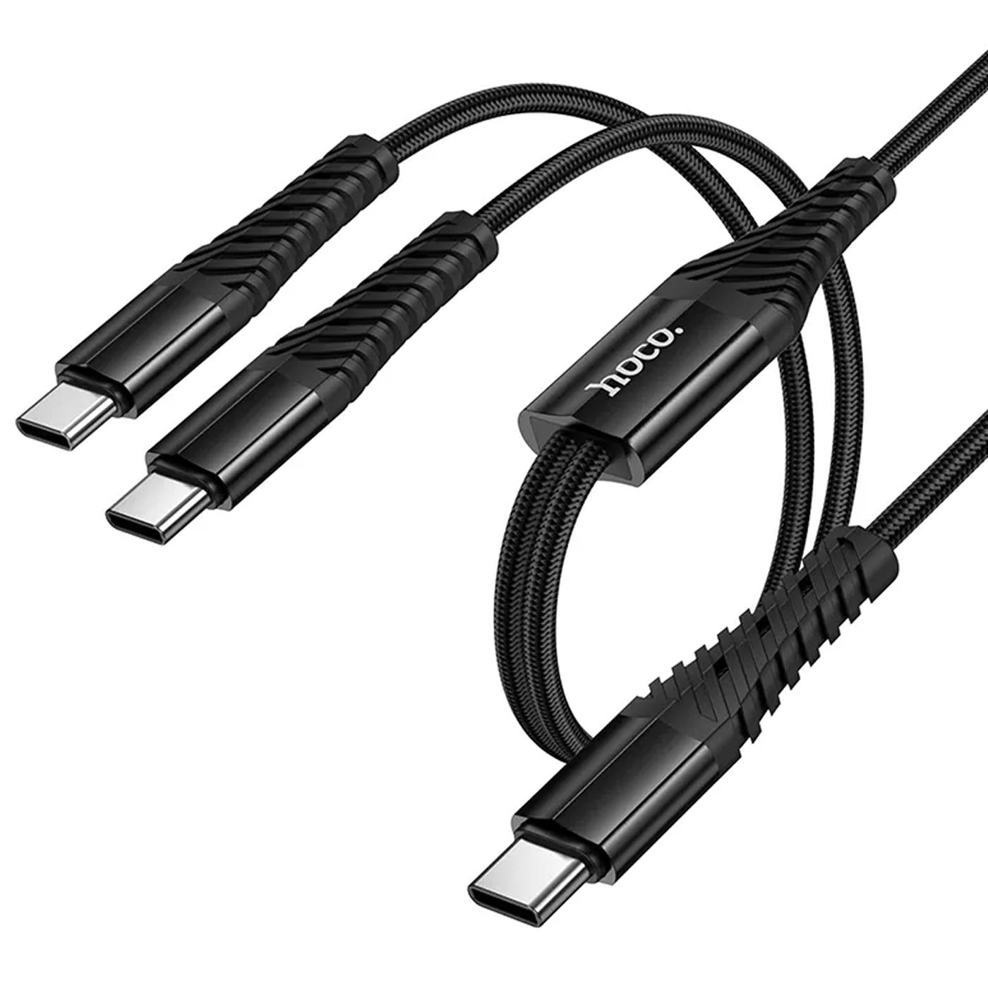 2in1 Ladekabel USB-C – Dual-Anschluss Nylon