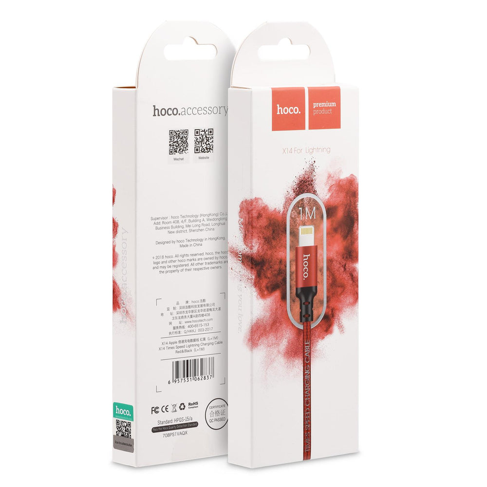 Hoco USB Kabel - X14 Lightning - 2M