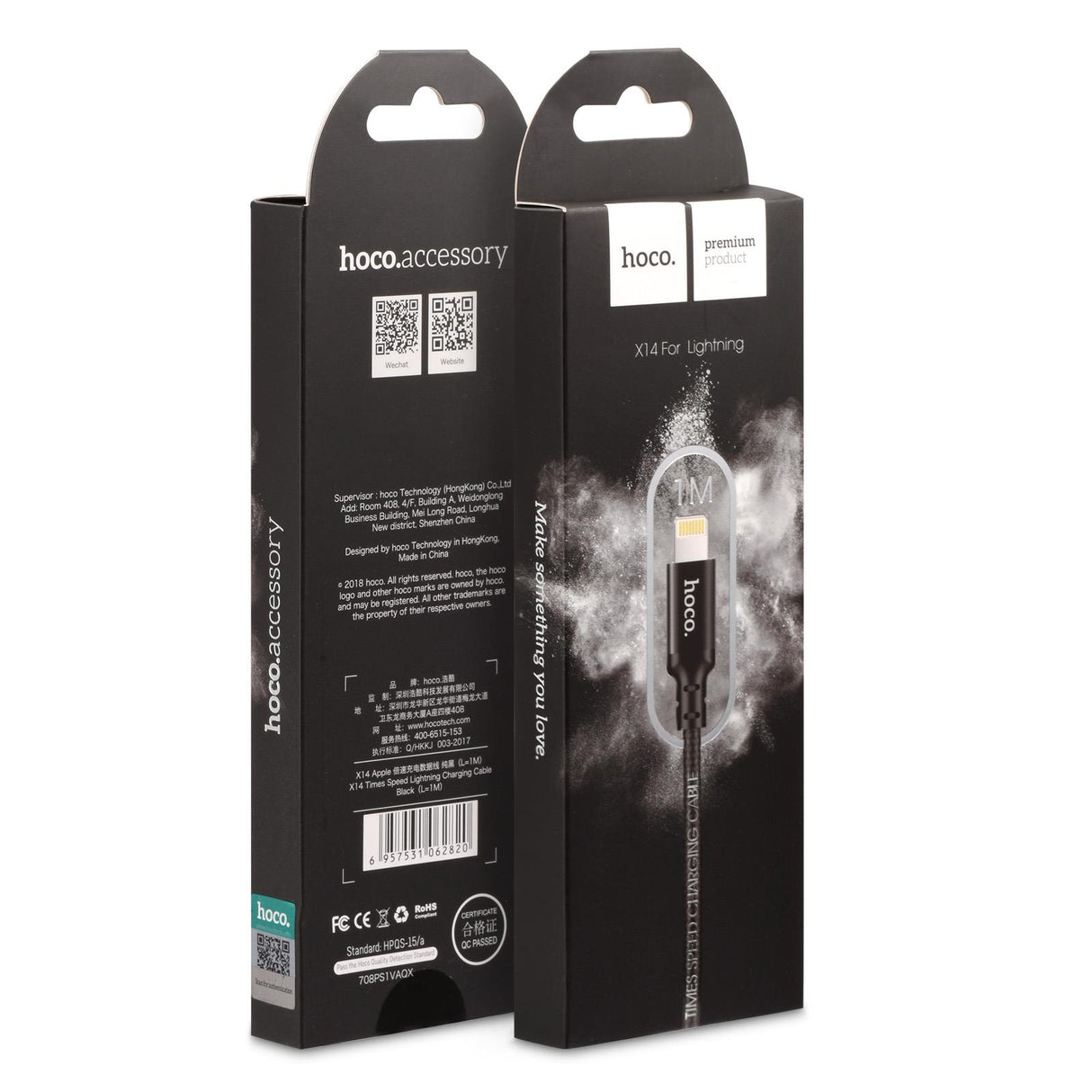 Hoco USB Kabel - X14 Lightning - 1M