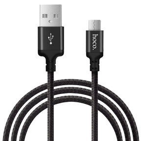 oco 2m Micro-USB Kabel, geflochten und langlebig für flexibles und sicheres Laden.
