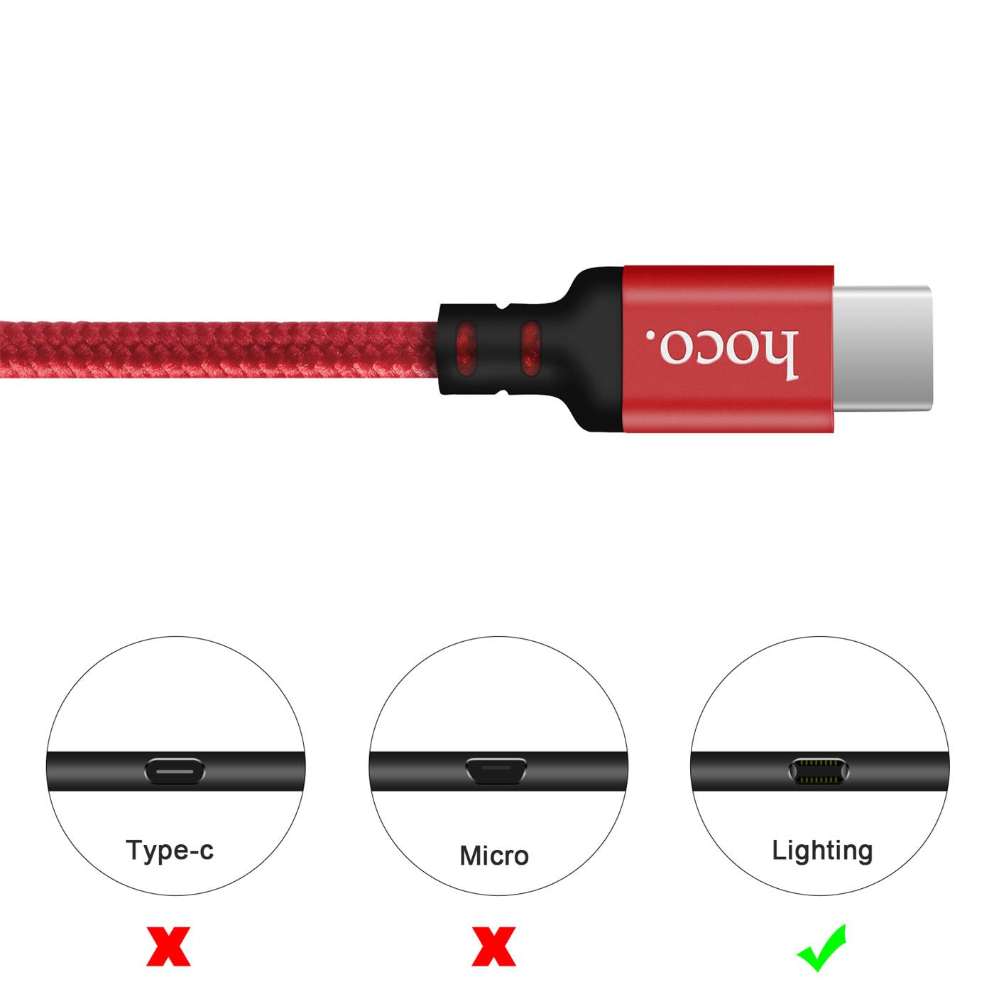 Ladekabel USB A auf Lightning/Micro USB/USB C – Nylon