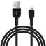 Hoco X20 Lightning zu USB-A Ladekabel, 2 Meter, strapazierfähiges Design für Apple-Geräte.