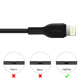 Hoco USB Kabel - X20 Lightning - 3M