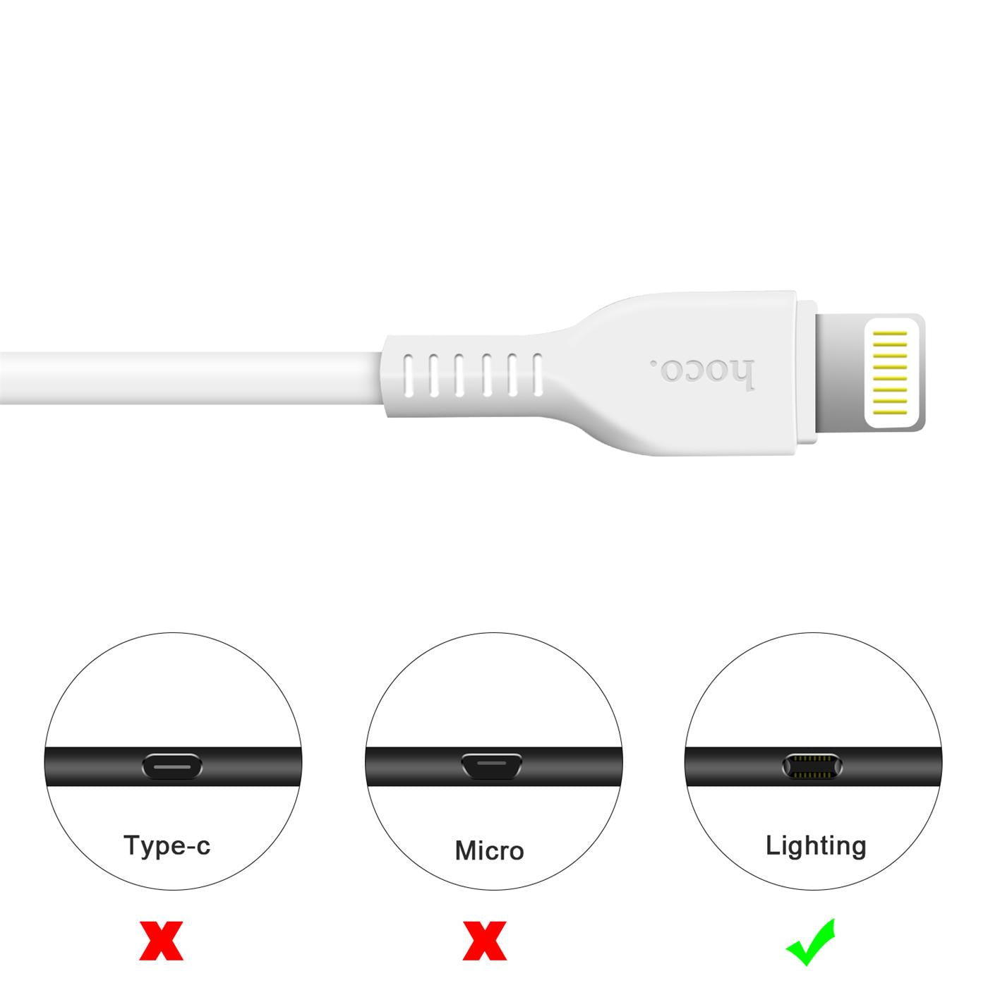 Ladekabel X20 – USB auf Lightning/microUSB/Type C