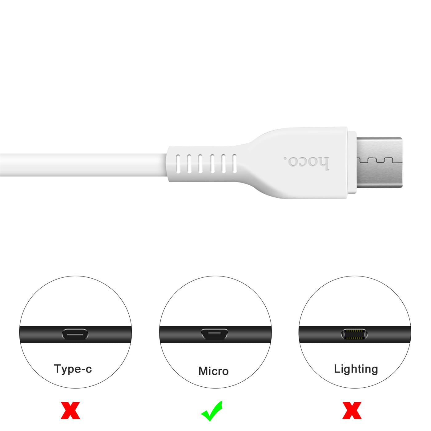 Ladekabel X20 – USB auf Lightning/microUSB/Type C