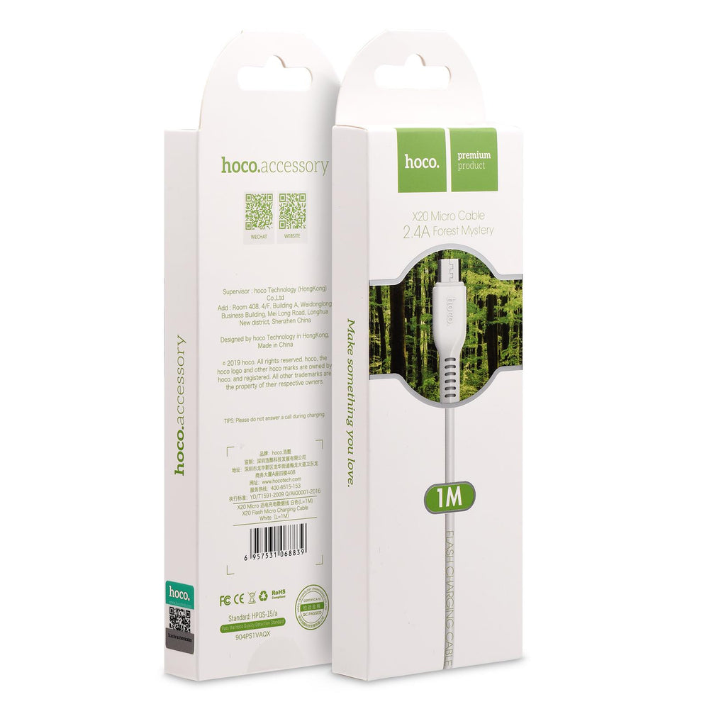 Hoco USB Kabel - X20 microUSB - 1M