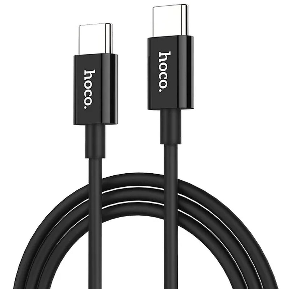 Hoco USB-C zu USB-C Kabel, 1m Länge, robustes Design für schnelles Laden und Datenübertragung.