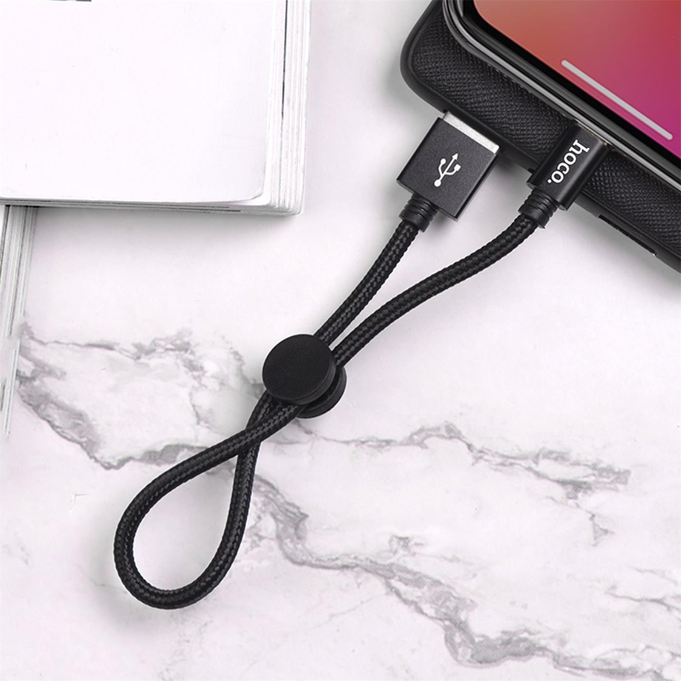 USB Ladekabel Kurz – Nylon Geflecht