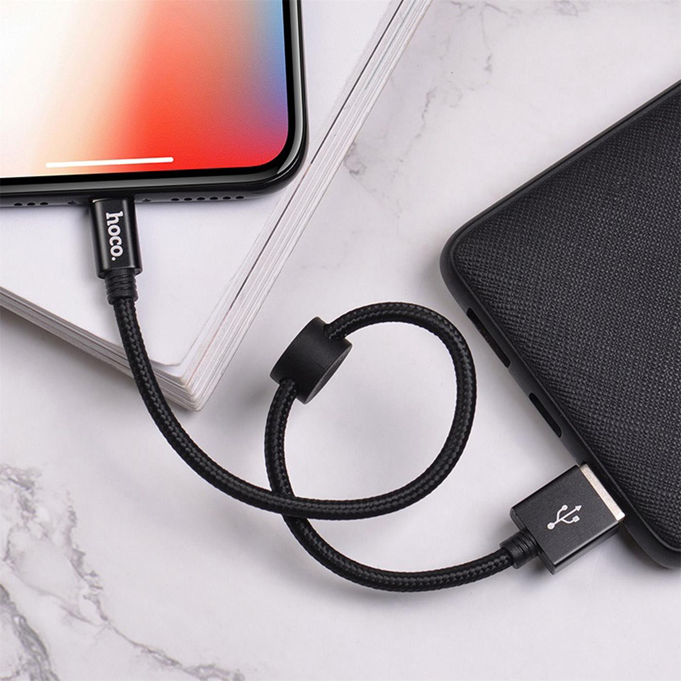 USB Ladekabel Kurz – Nylon Geflecht