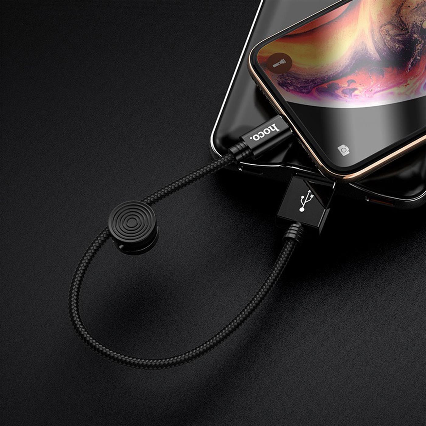 USB Ladekabel Kurz – Nylon Geflecht