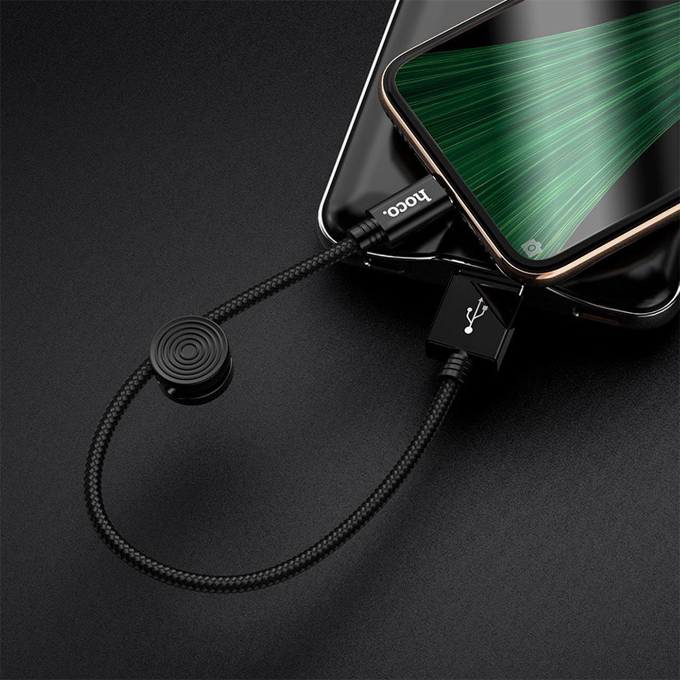 USB Ladekabel Kurz – Nylon Geflecht
