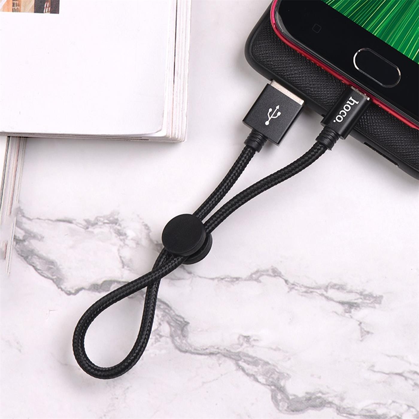 USB Ladekabel Kurz – Nylon Geflecht