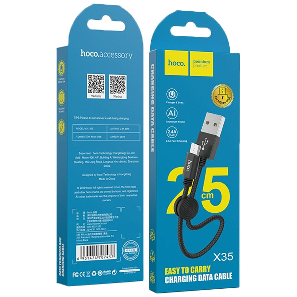 Hoco USB Kabel - X35 microUSB - Schwarz