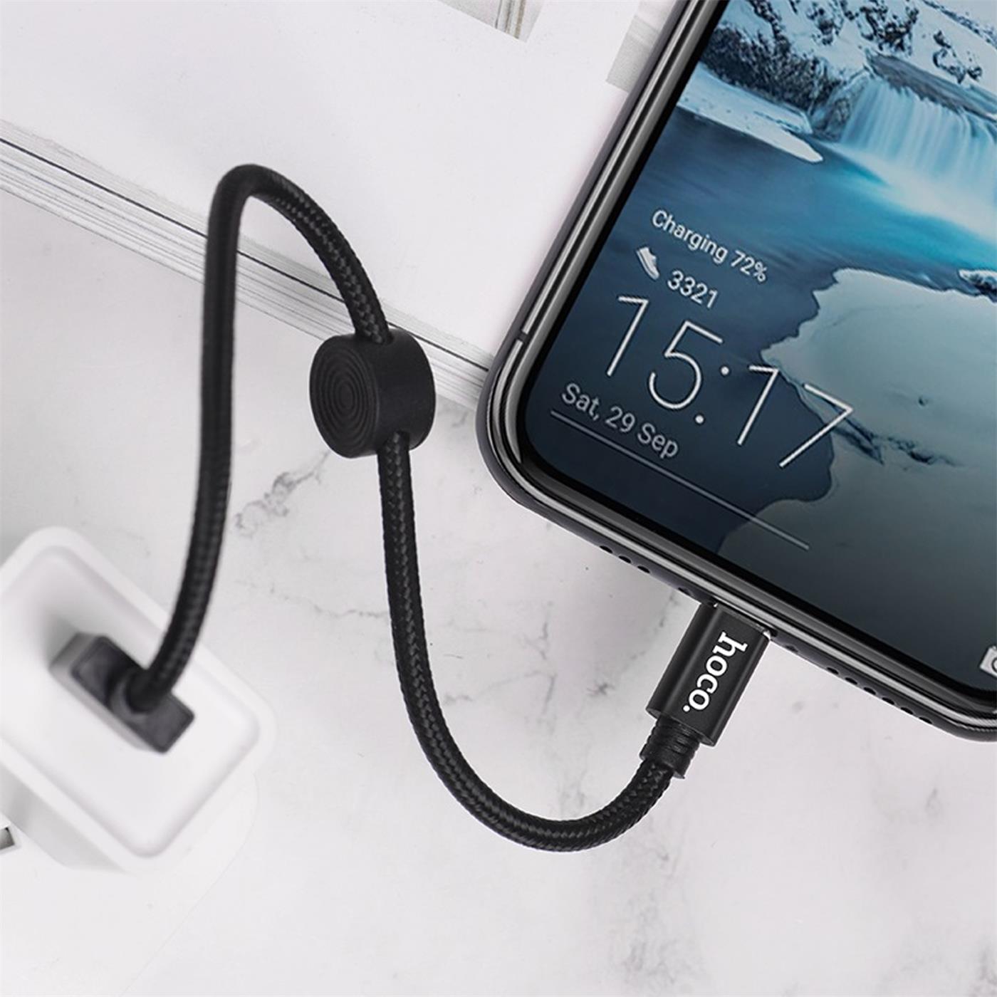 USB Ladekabel Kurz – Nylon Geflecht