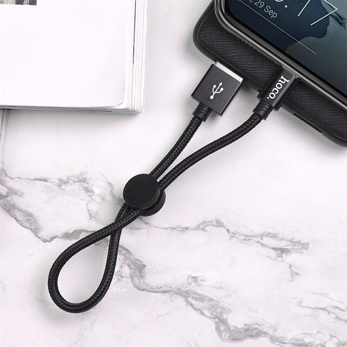 USB Ladekabel Kurz – Nylon Geflecht