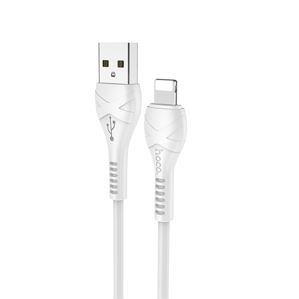 Hoco X37 Lightning zu USB-A Ladekabel, strapazierfähiges Design für schnelles Laden und Synchronisation.