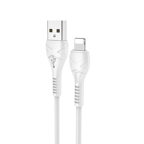 Hoco X37 Lightning zu USB-A Ladekabel, strapazierfähiges Design für schnelles Laden und Synchronisation.