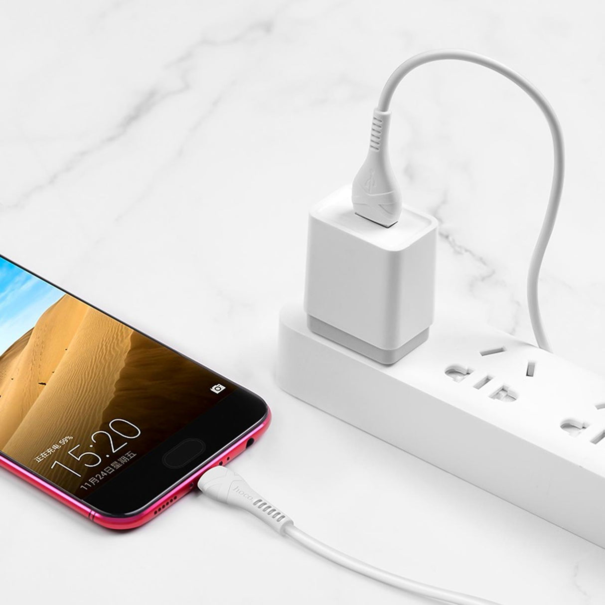 Hoco USB Kabel - X37 microUSB - 1M - Weiss
