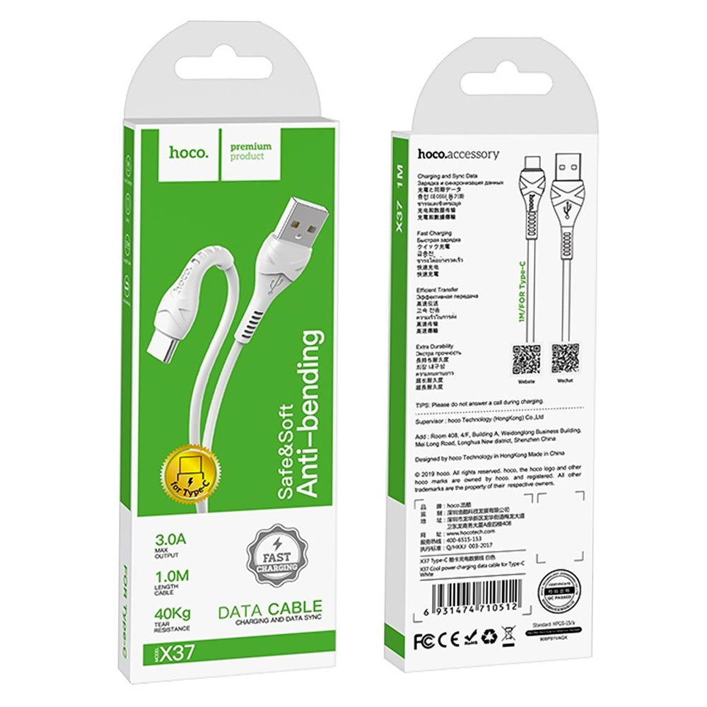 Hoco USB Kabel - X37 Type C - 1M - Weiss