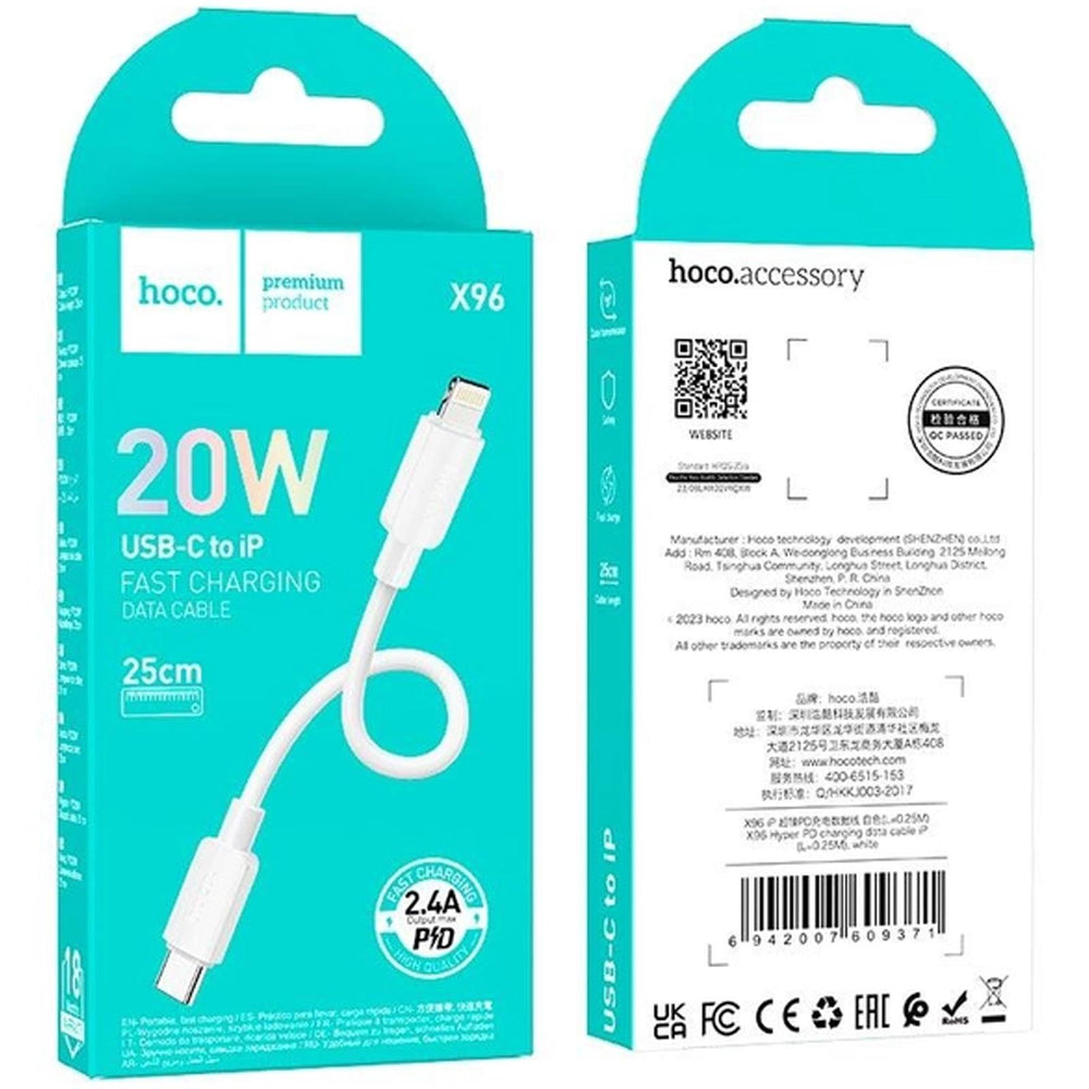 Hoco USB Kabel - X96 Typ-C auf Lightning - Weiss