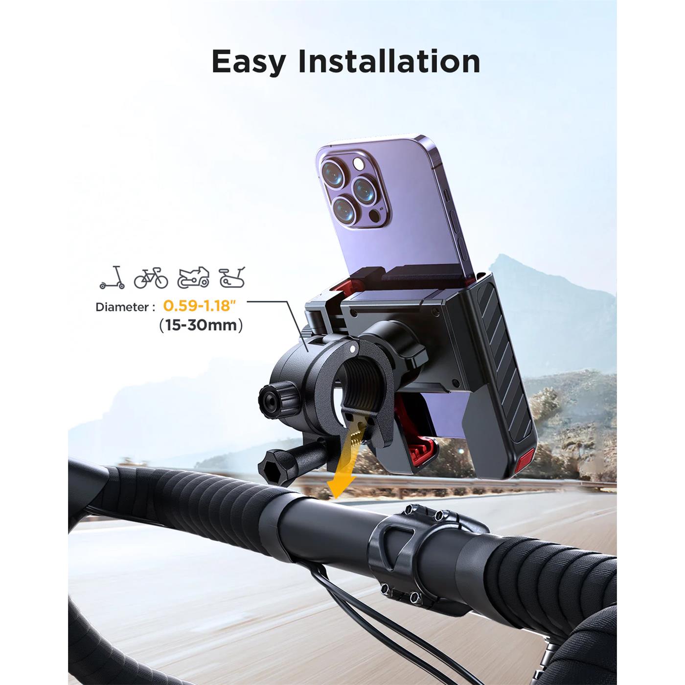 Fahrrad Halterung Lenker – 4,7-7 Zoll Smartphones