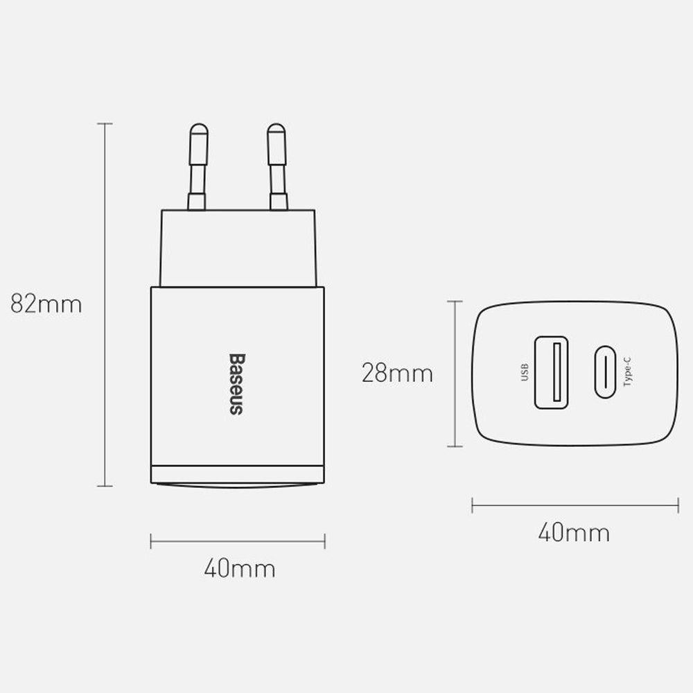 Netz-Ladegerät Baseus Compact - CCXJ-B01 - Schwarz