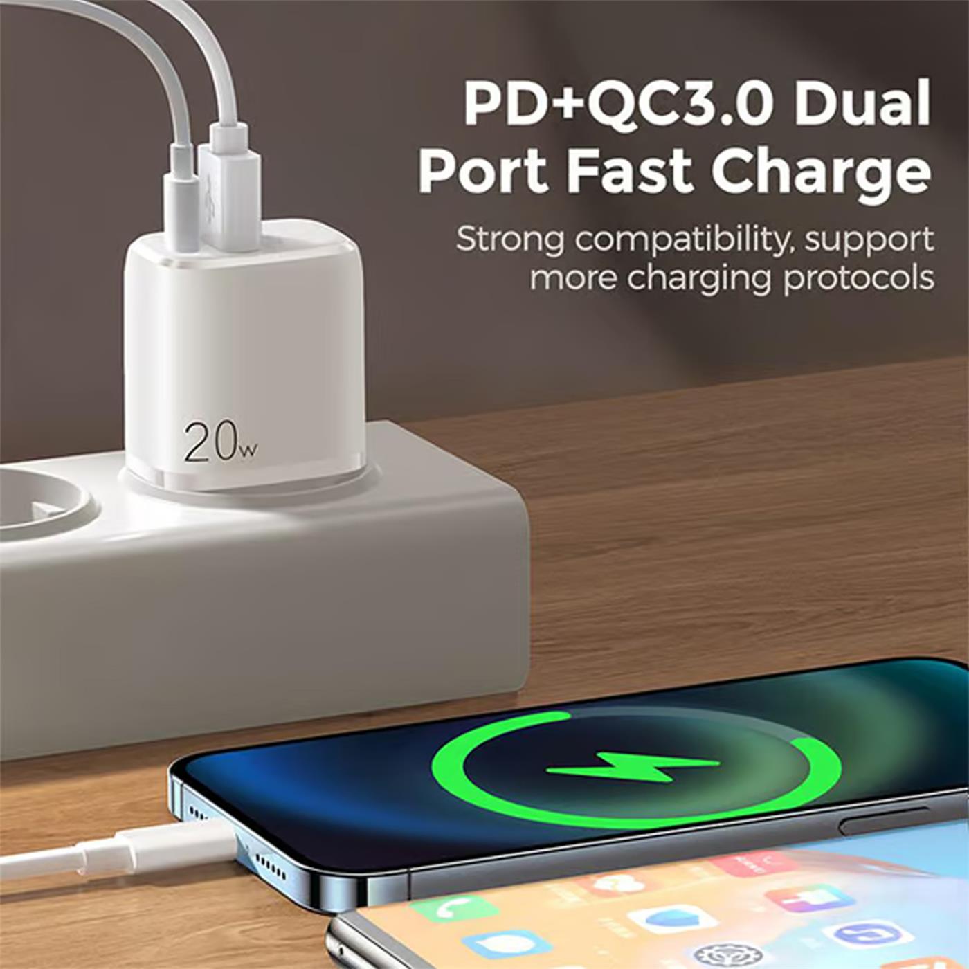 Netzladegerät 20W – USB-C PD & USB-A QC 3.0