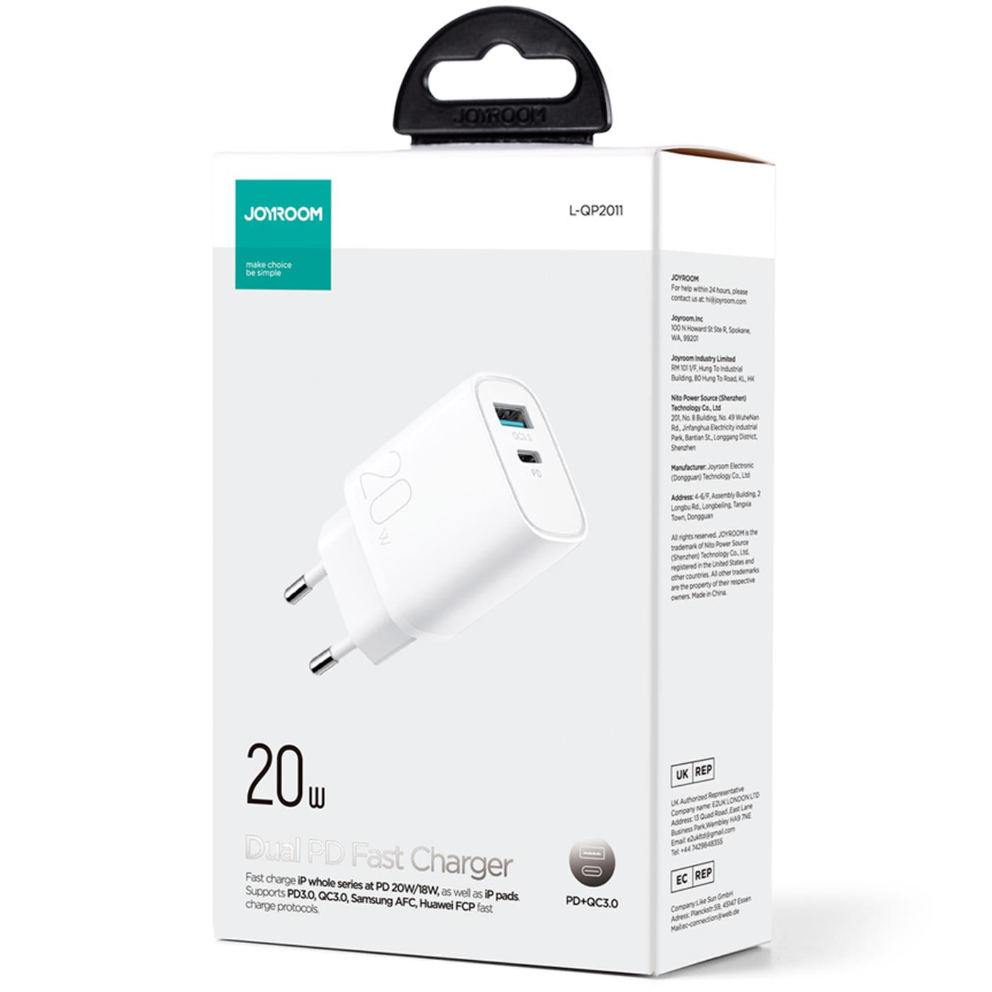 Netzladegerät 20W – USB-C PD & USB-A QC 3.0