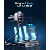 Kfz-Ladegerät Multi USB – 5 Ports Schnellladung