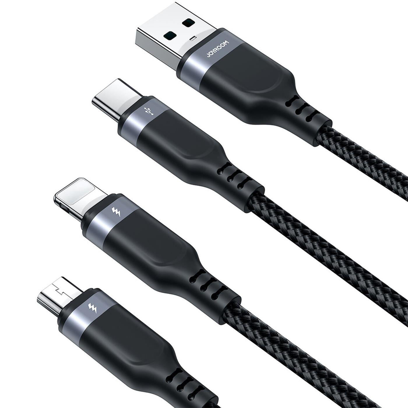 Ladekabel 3in1 Multi – USB-C, Lightning, Micro-USB