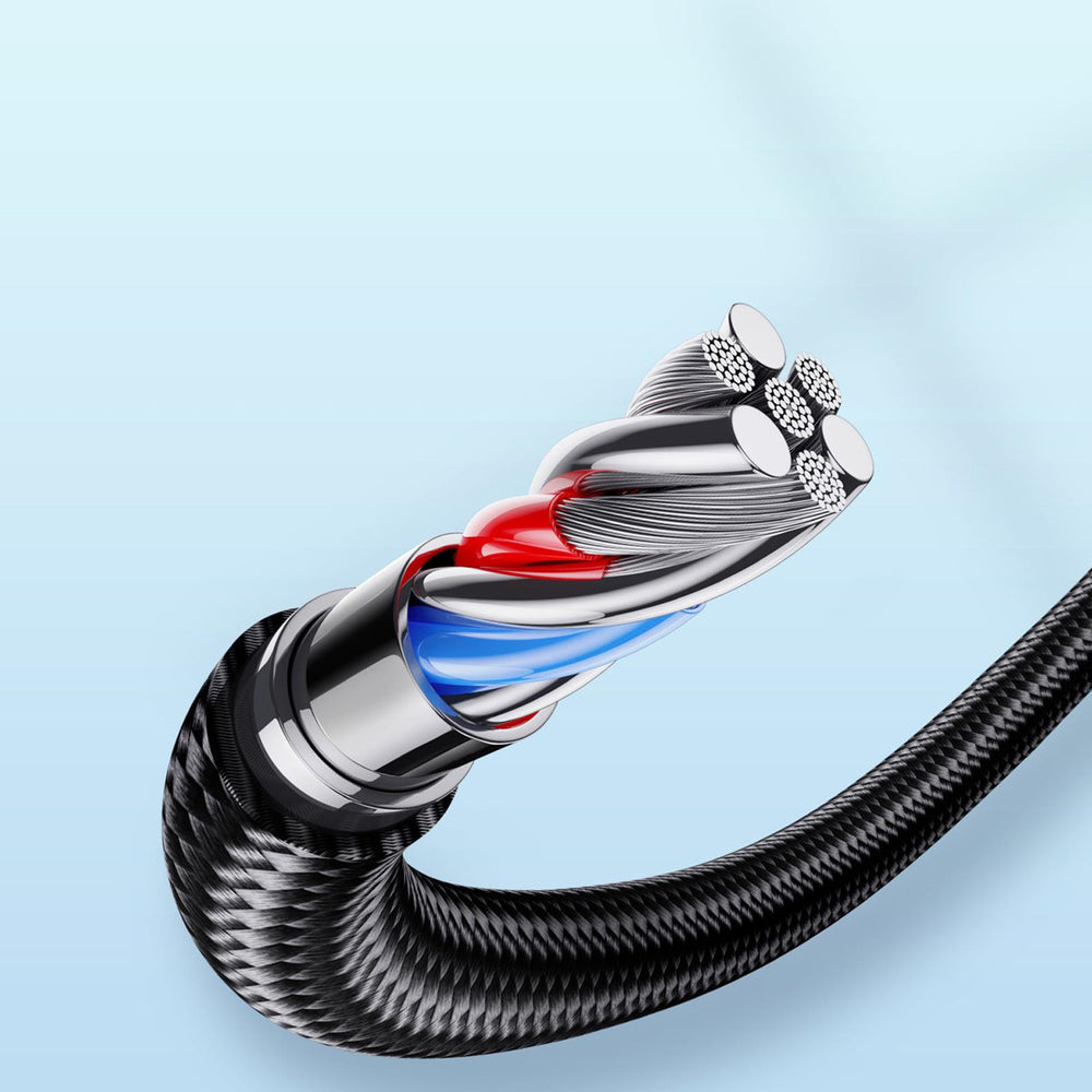 1.2m USB-C Nylon Kabel, robust und flexibel, geeignet für schnelles Laden und Datenübertragung.