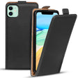 iPhone 11 Flip Klapphülle in Schwarz mit Kartenfächern
