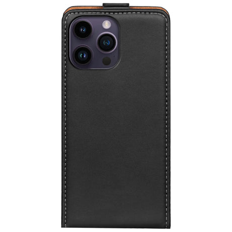 iPhone 14 Pro Max Flip Klapphülle in Schwarz mit Kartenfächern