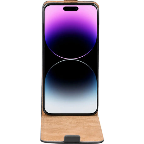 iPhone 14 Pro Flip Klapphülle in Schwarz mit Kartenfächern