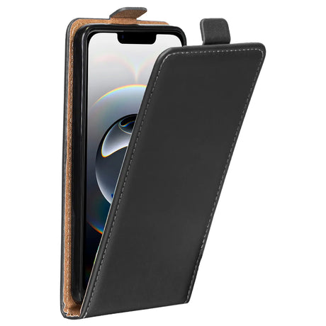 Apple iPhone 16e Flip Klapphülle in Schwarz mit Kartenfächern