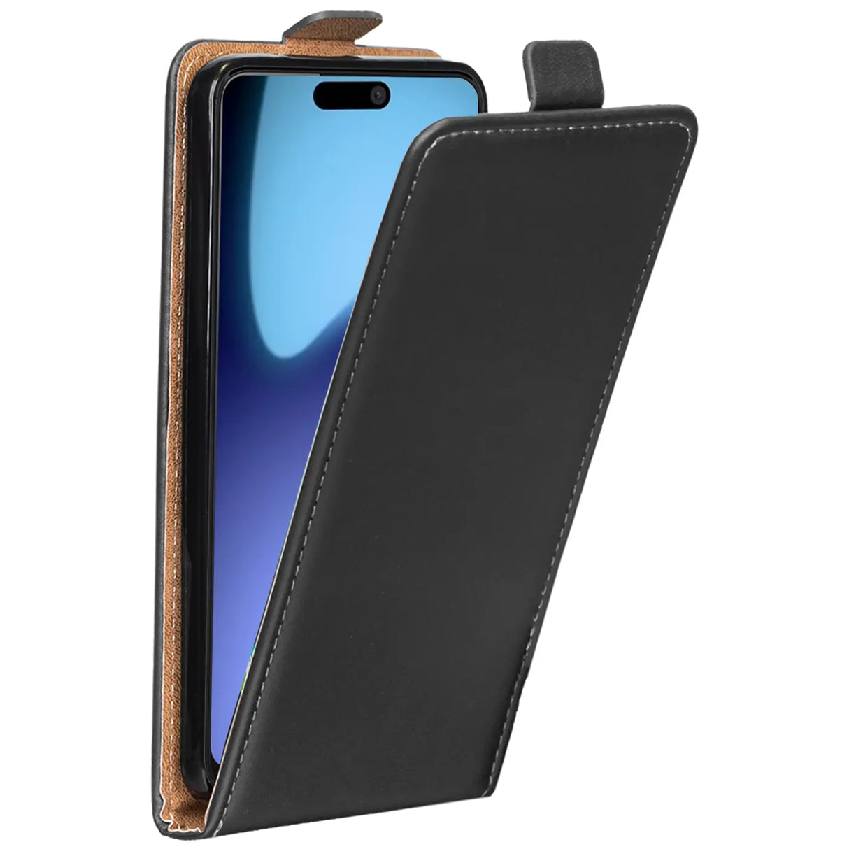 iPhone 17 Air Flip Klapphülle in Schwarz mit Kartenfächern