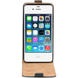 iPhone 4 / 4S Flip Klapphülle in Schwarz mit Kartenfächern