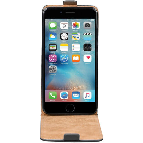iPhone 6 / 6S Flip Klapphülle in Schwarz mit Kartenfächern