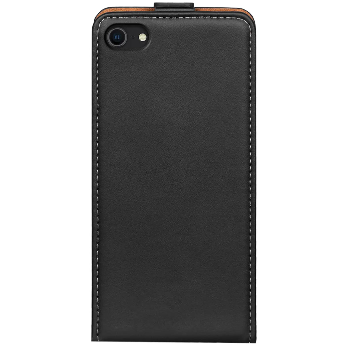 iPhone 7 / 8 / SE 2 / SE 3 Flip Klapphülle in Schwarz mit Kartenfächern