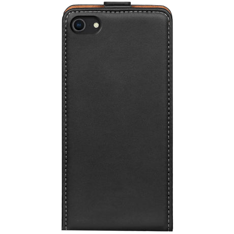 iPhone 7 / 8 / SE 2 / SE 3 Flip Klapphülle in Schwarz mit Kartenfächern