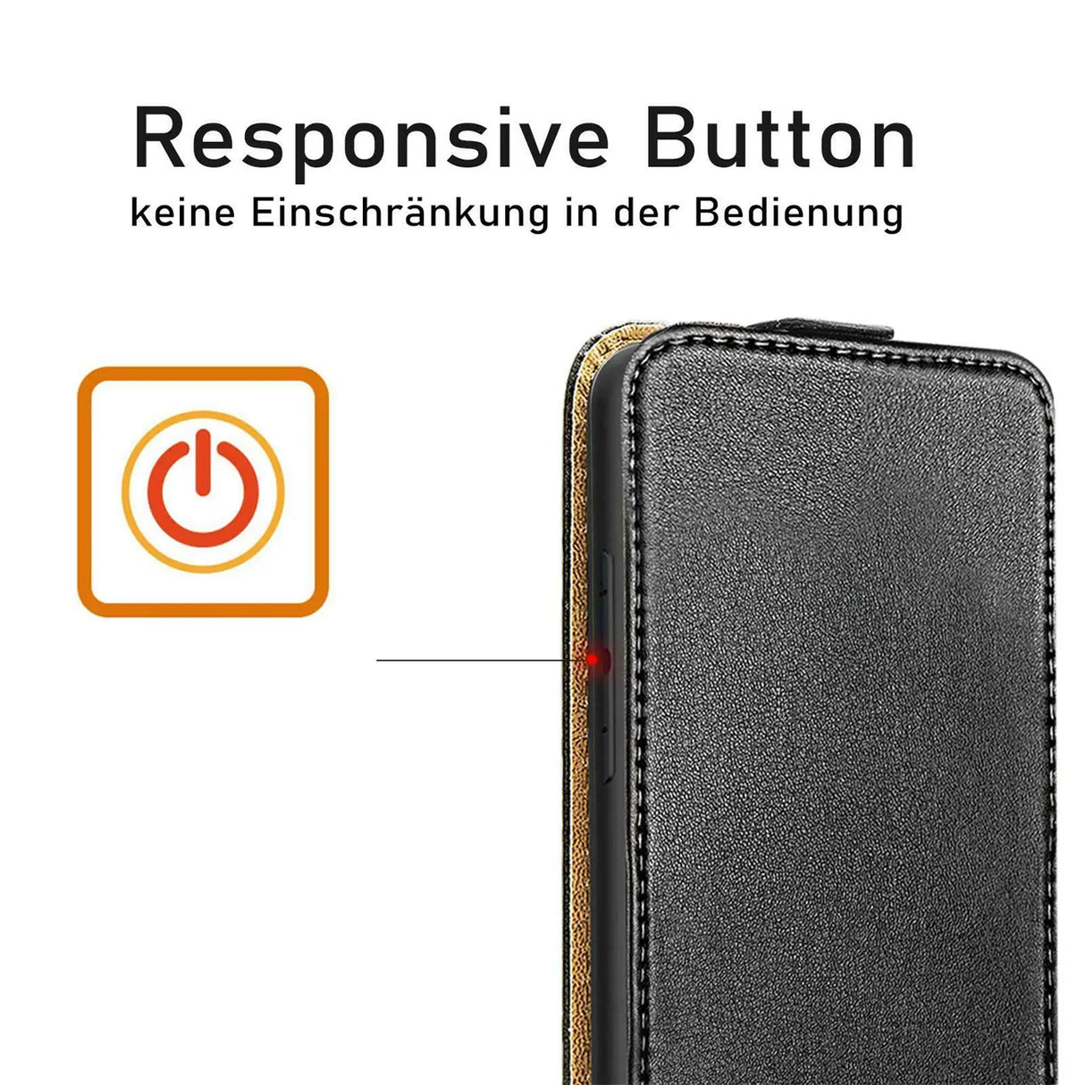 iPhone 7 / 8 / SE 2 / SE 3 Flip Klapphülle in Schwarz mit Kartenfächern